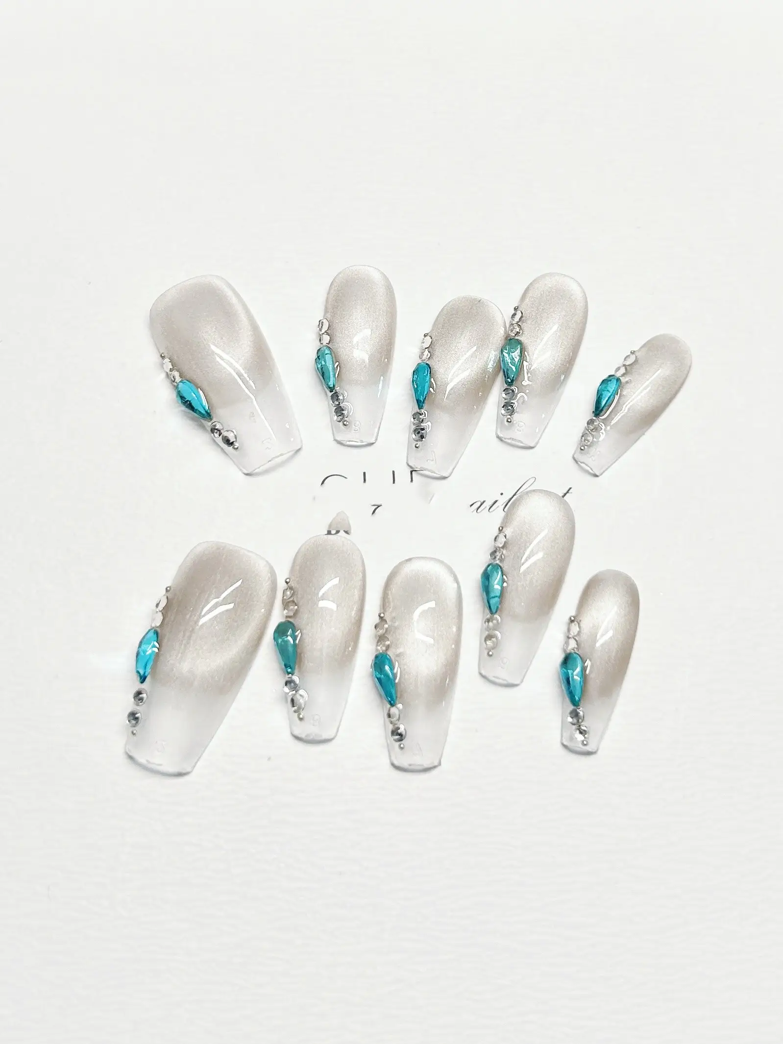 Mid-length Manicure Personality White