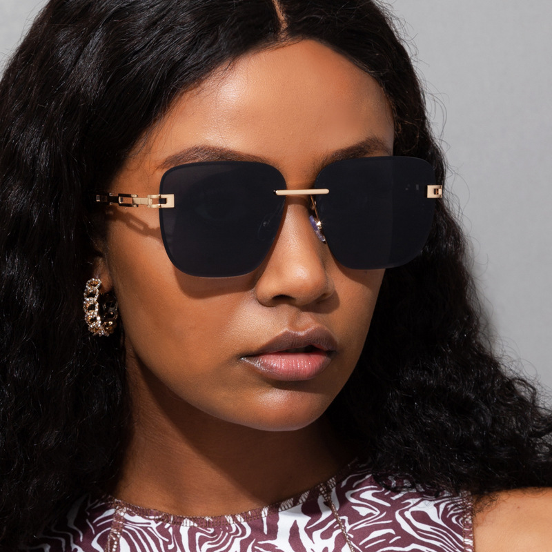 Fashion Frameless Trimming Square Sunglasses - Image 12
