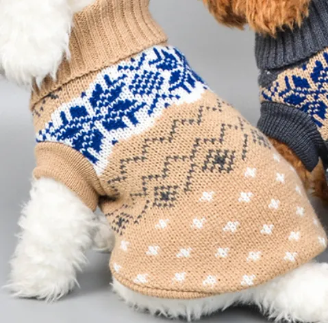 Minimalist Printed Cute Pet Dog Sweater Beige - Shop at LoveMi