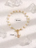 Bee Round Pearl Bracelet
