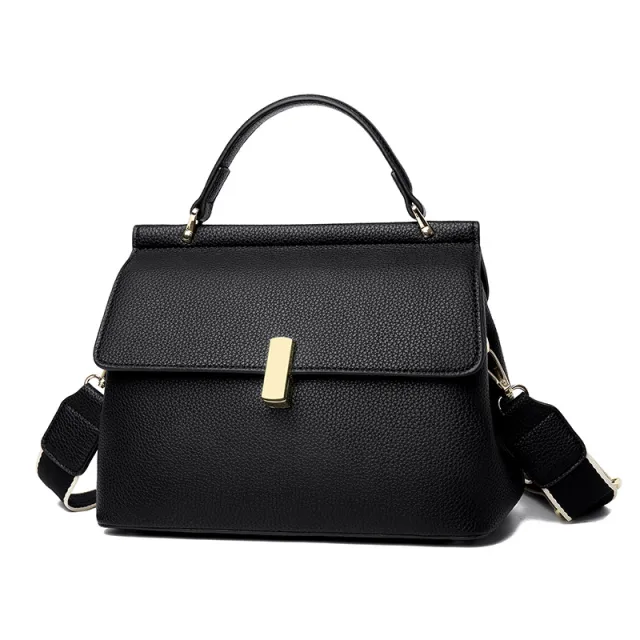 Single Shoulder Crossbody Fashion All match Large Capacity Handbag Black - Shop at LoveMi