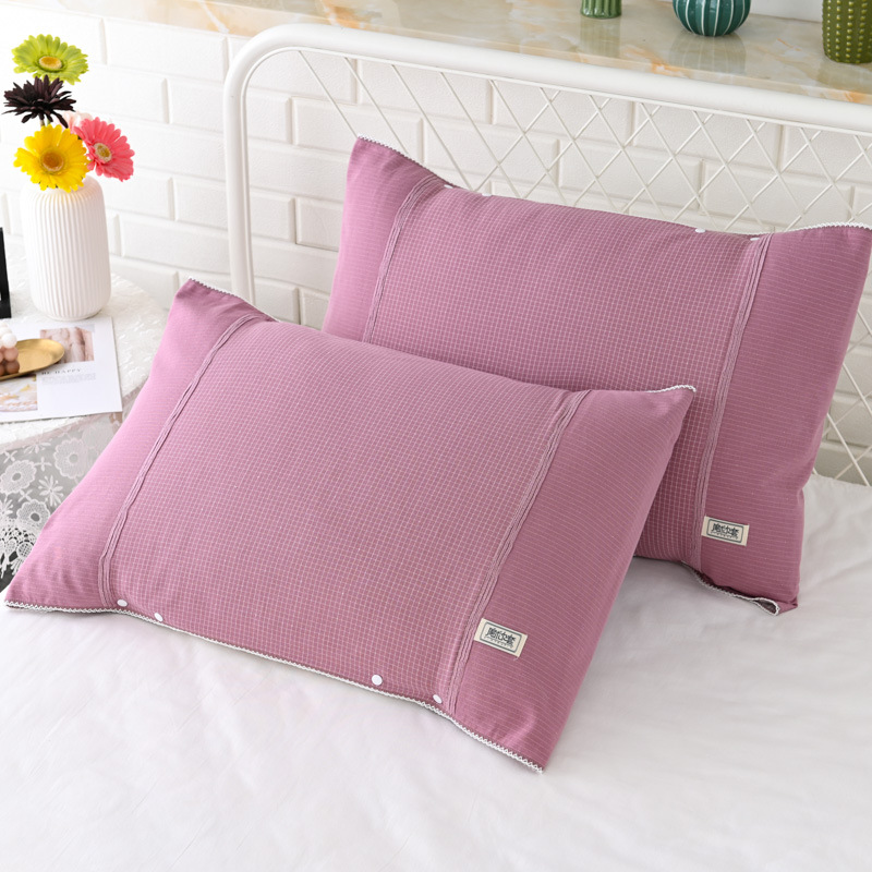 Pure Cotton Jacquard Pillowcase Three-Layer Gauze Single-Person Pillow Cover