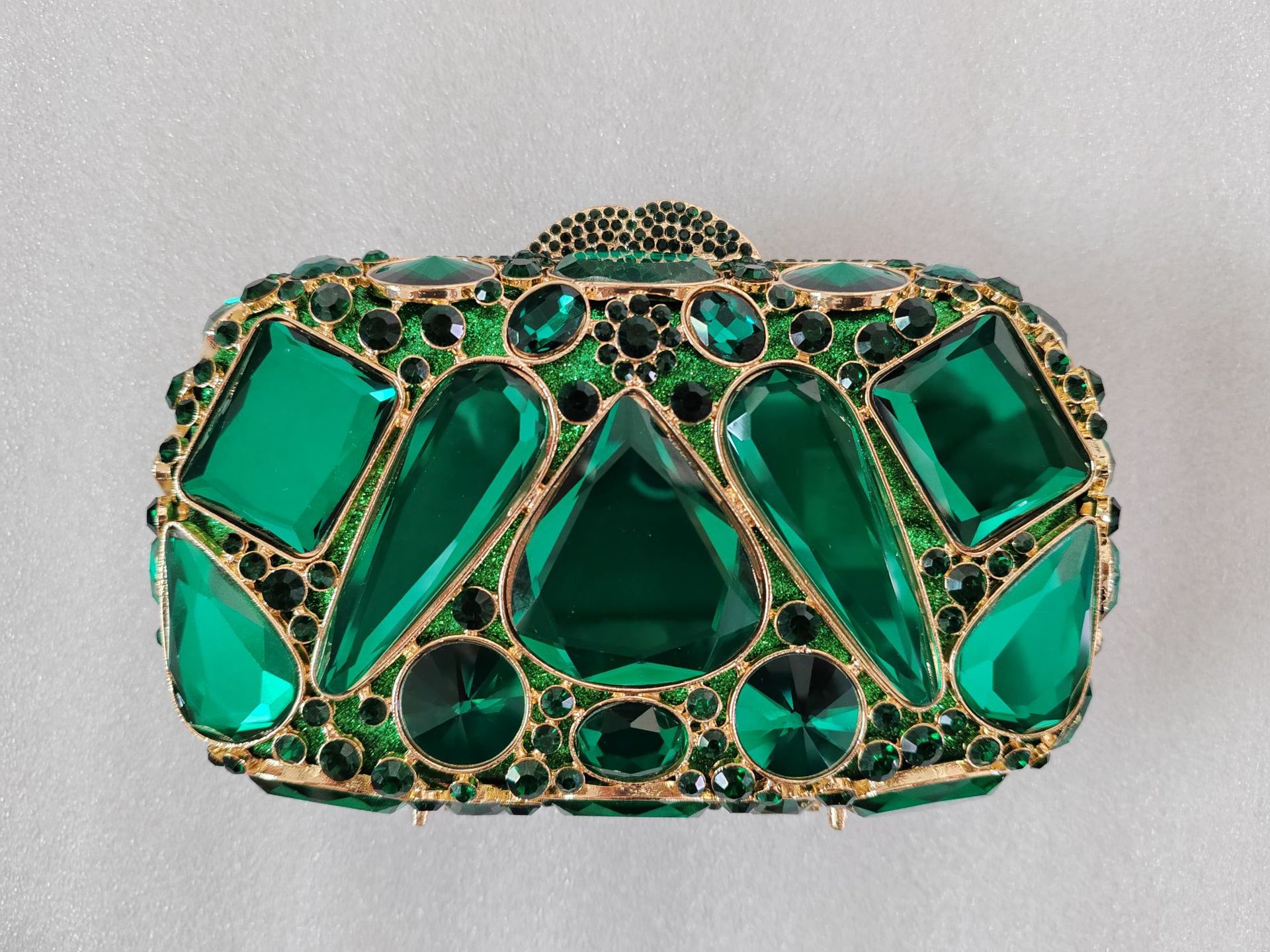 Diamond-Encrusted Evening Bag Glass Diamond Womens Clutch