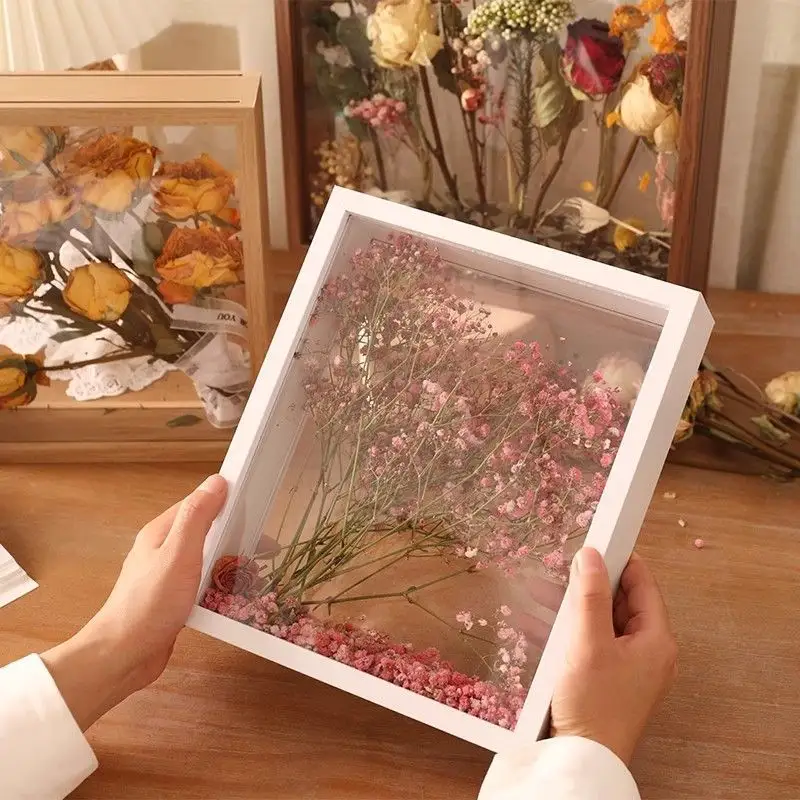 Double Sided Transparent Hollow Photo Frame Desktop
