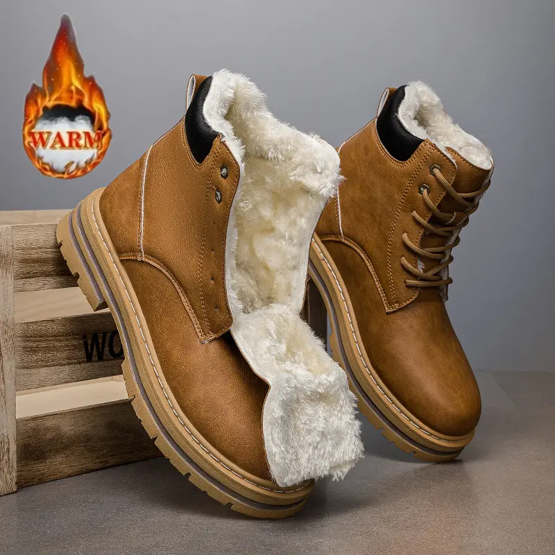 Mens Warm Winter Western Cowboy Boots