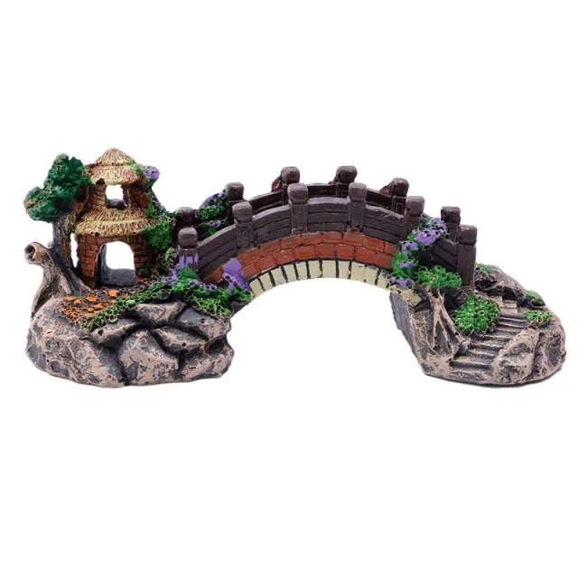 Fish Tank Aquarium Landscape Rockery Fake Bridge Landscaping Decoration Package Fish Globe Decorative Simulation Bridge Rockery Stone Small Tree ... Small Tree Bridge - Shop at LoveMi