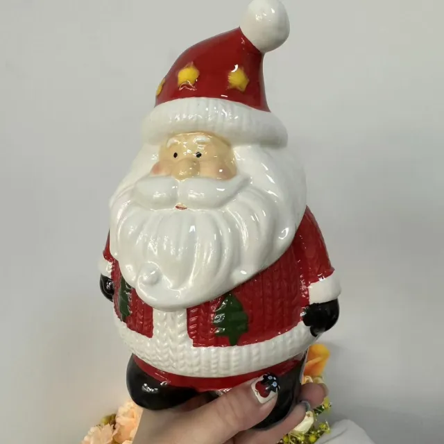 Cute Ceramic Santa Claus Storage Tank Table Decorative Ornament Christmas Storage Tank - Shop at LoveMi