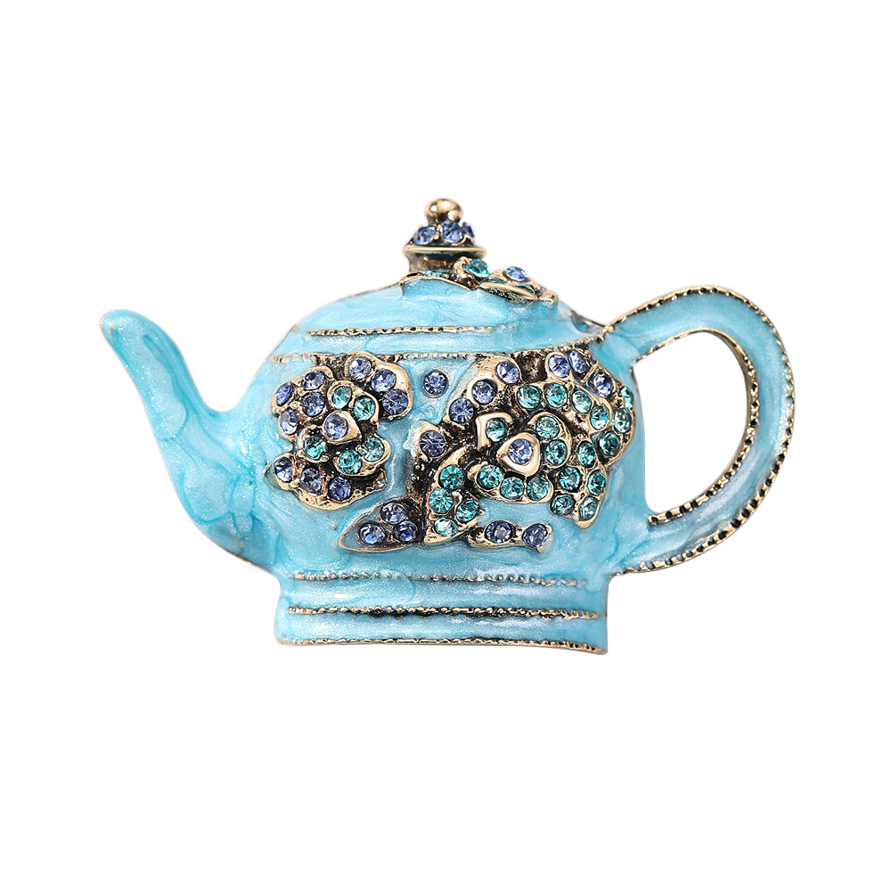 Zinc Alloy Teapot Brooch, picture 3 of 5