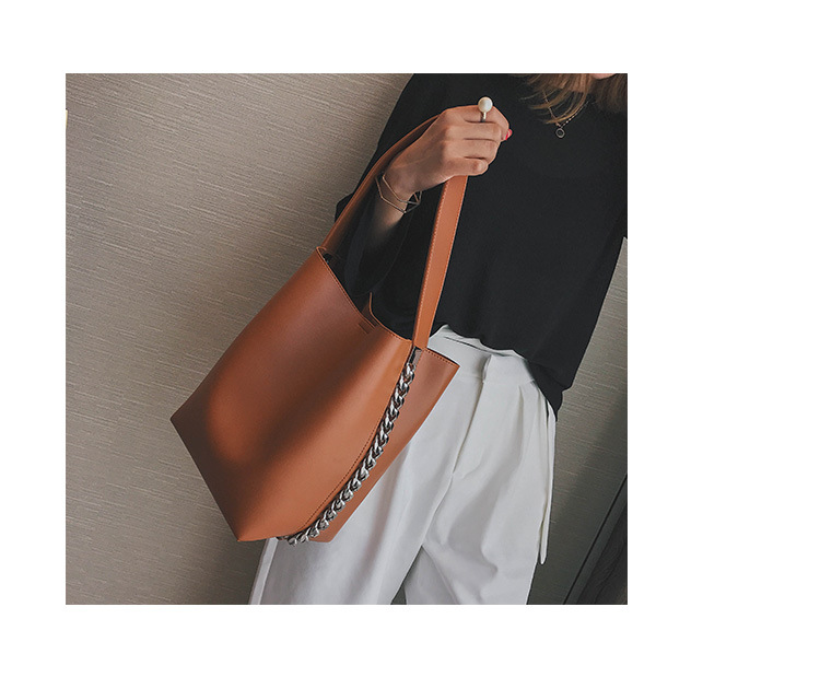 Title 1, Korean style simple picture bucket bag