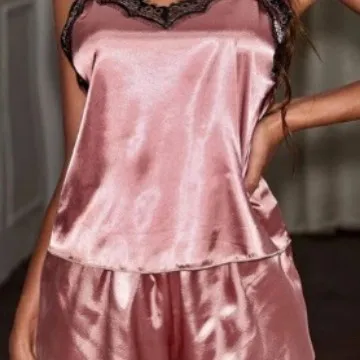 Sexy Hollow Out Sexy Lingerie For Women See through Mesh Two piece Set Pink - Shop at LoveMi