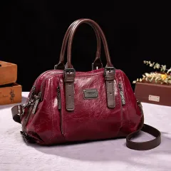 Bag Female Women's Genuine Leather Bags Handbags Crossbody Bags For Women Shoulder Bags Genuine Leather Bolsa Feminina Tote - Red - View 1