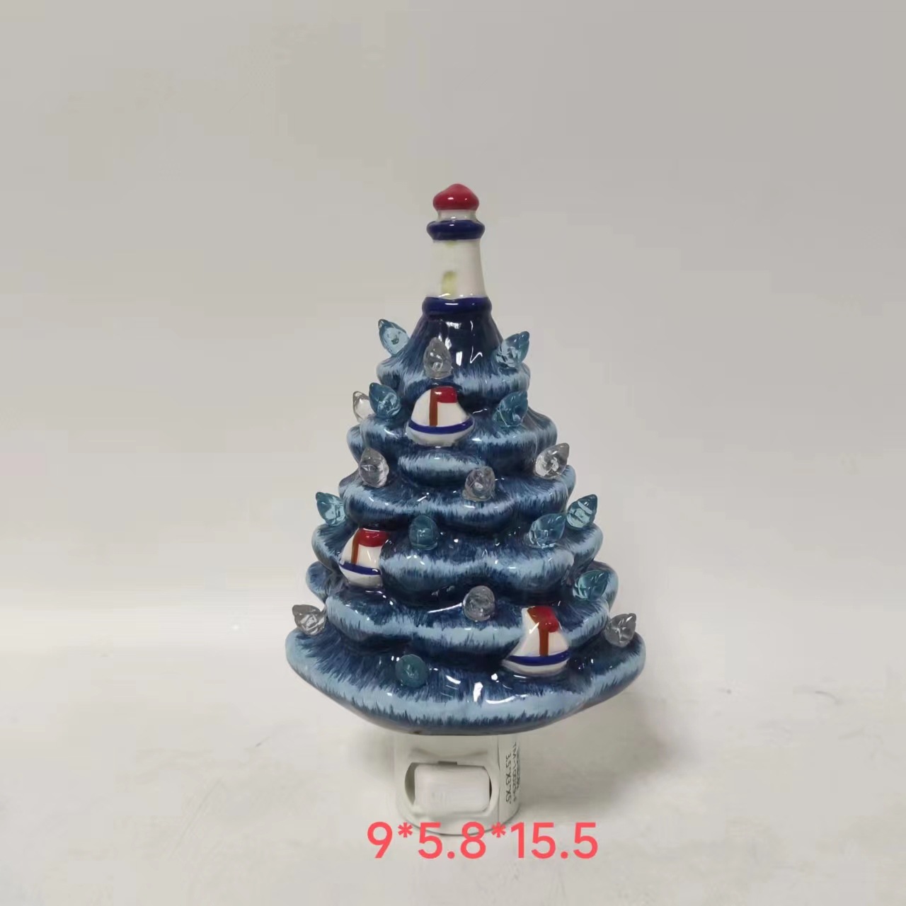 Title 8, Ceramic Luminous Tree Desktop LED Ornaments Sma...