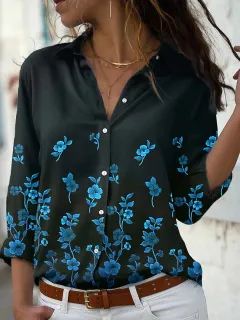 Women's 3D Sequin Gradient Printing Loose Casual Top - Lq2210263 - View 1
