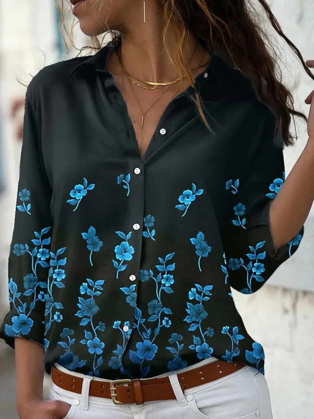 Women's 3D Sequin Gradient Printing Loose Casual Top Lq2210263 - Shop at LoveMi