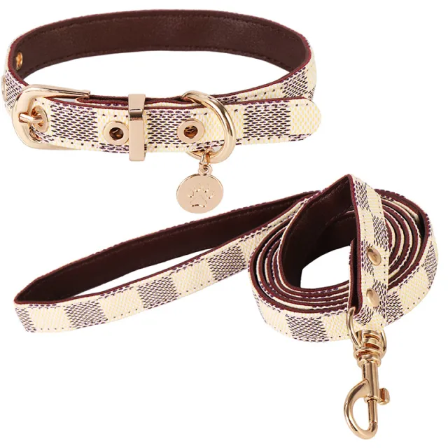 Hand Holding Rope Sets Of Leather Collars For Small Pets Rice Square - Shop at LoveMi