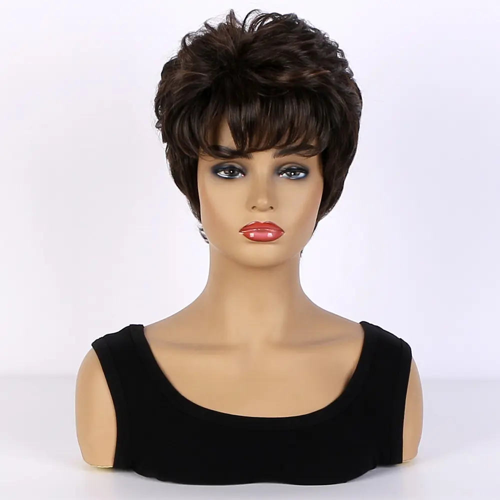 Women's Fashion Side Bangs Fluffy Pick Color