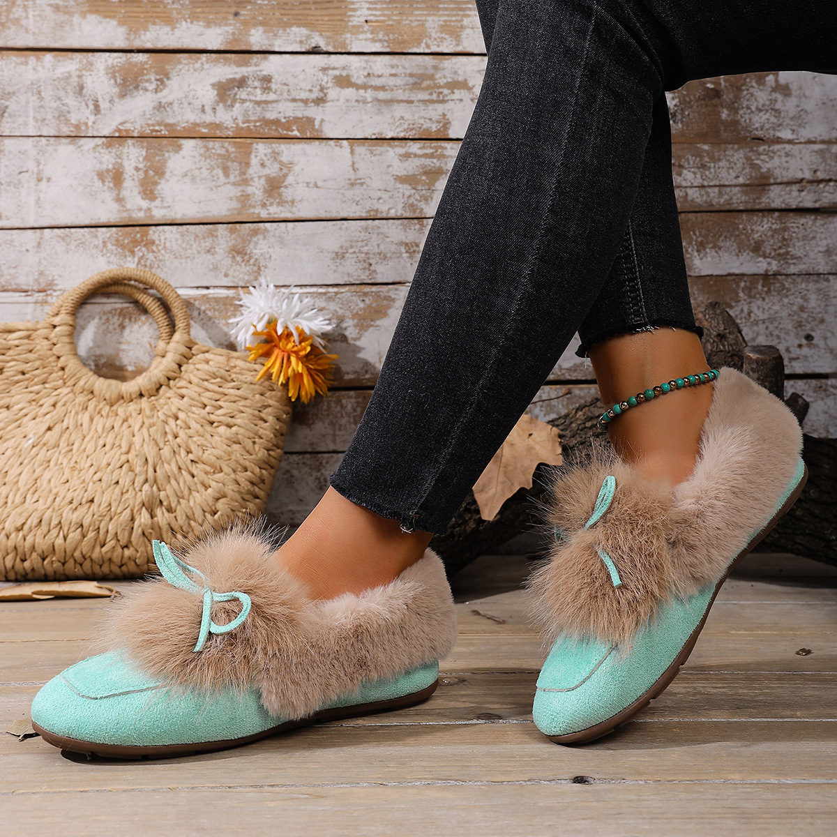 Women's Round-Toe Loafers with Bow, picture 4 of 4
