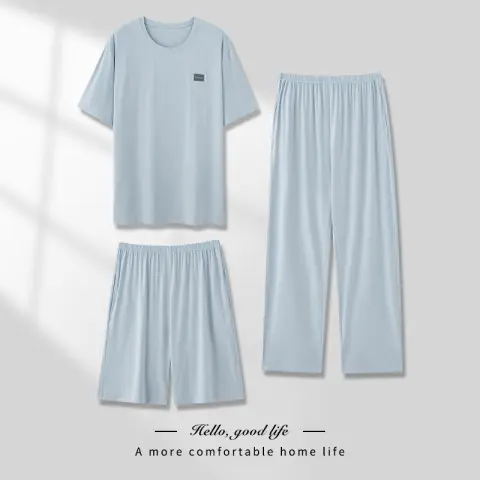 Men's Pajamas Thin Spring and Summer Modal Short-sleeved Trousers