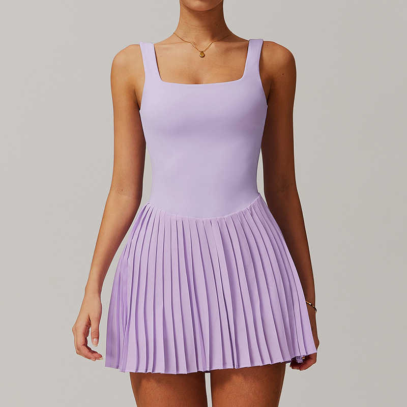 Tennis Skirt Base Layer Anti exposure Dress Purple - Shop at LoveMi