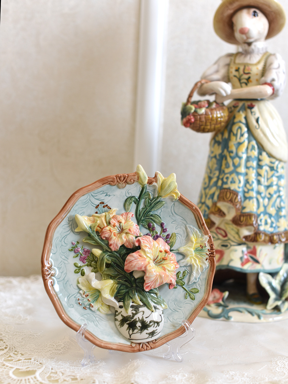 Lily Flower Ceramic Wall Plate Decor For The Home