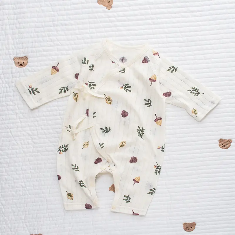 Baby Cotton Lace-up Jumpsuit
