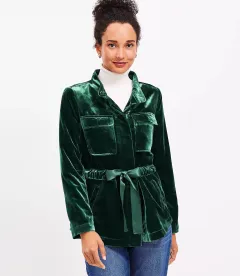 Casual Loose Lace-up Elegant Business Suit Top Shirt - Dark Green - View 1