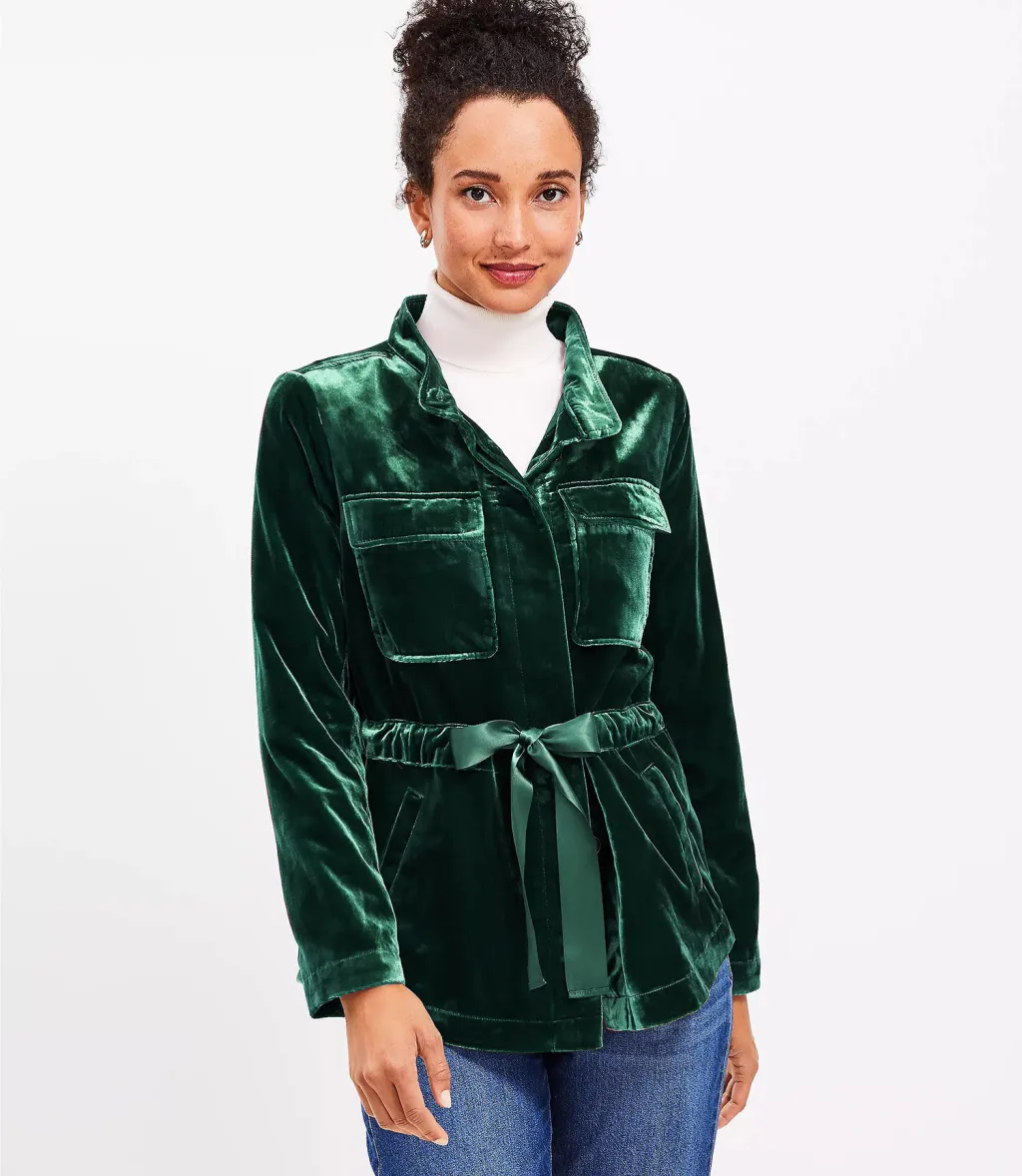Casual Loose Lace-up Elegant Business Suit Top Shirt - Dark Green
