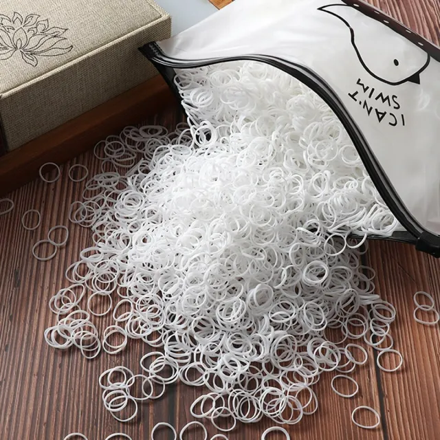 Children Rubber Band Small Size Girls' Baby Disposable Rubber Band Color Hair Band Solid White Bird Bag 1000 - Shop at LoveMi
