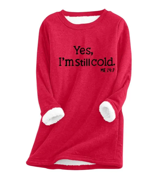 Autumn And Winter Women's Fleece lined Women's Round Neck Sweater Ltnswy314 2Xl - Shop at LoveMi