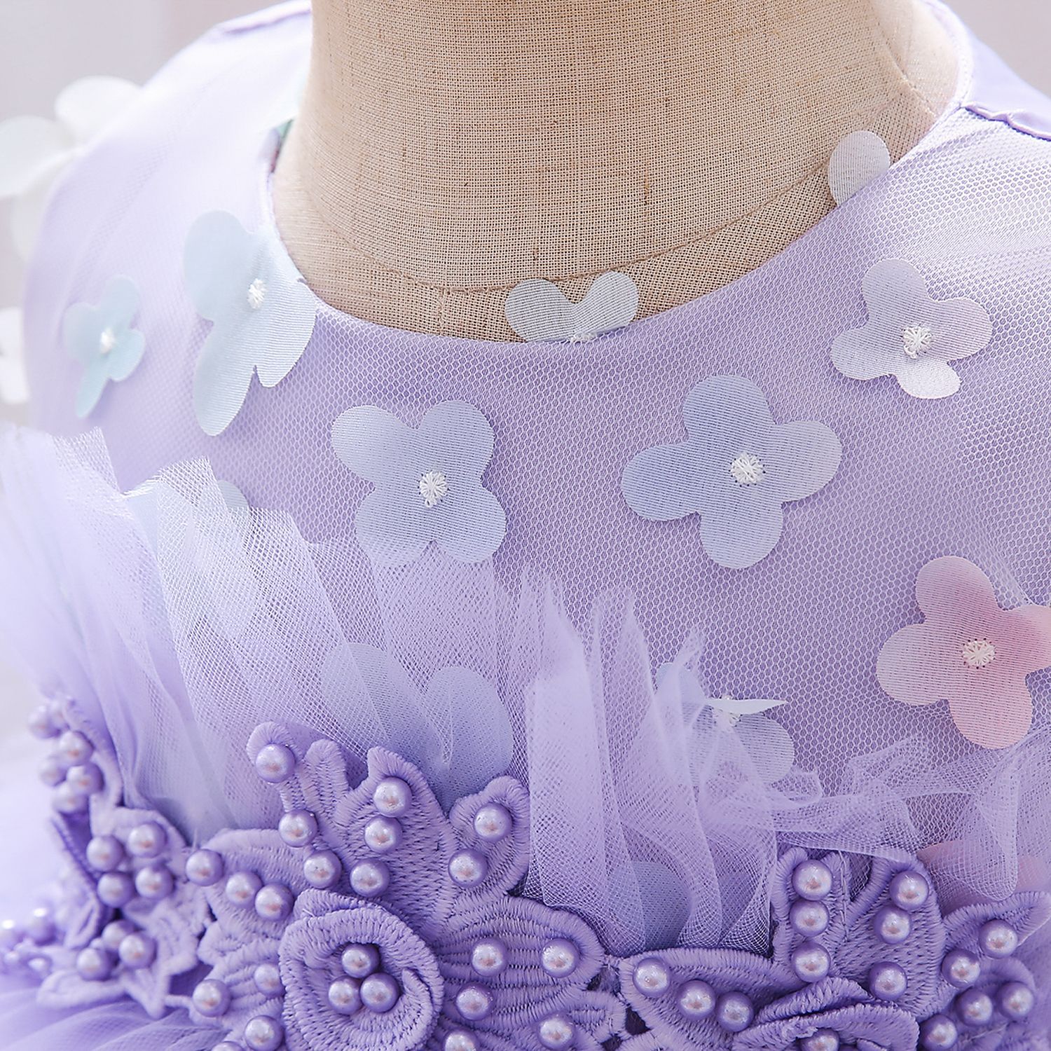 Title 12, Childrens Three-dimensional Flower Puffy Dress...