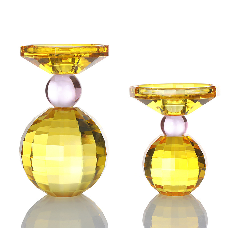 Crystal Glass Candle Holder