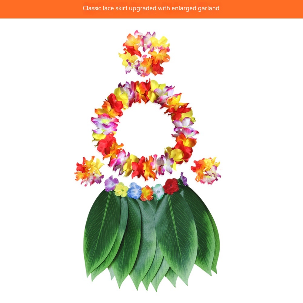 Party Hawaii Simulated Leaves Skirt Suit Dress Up Clothes Adult - Shop at LoveMi