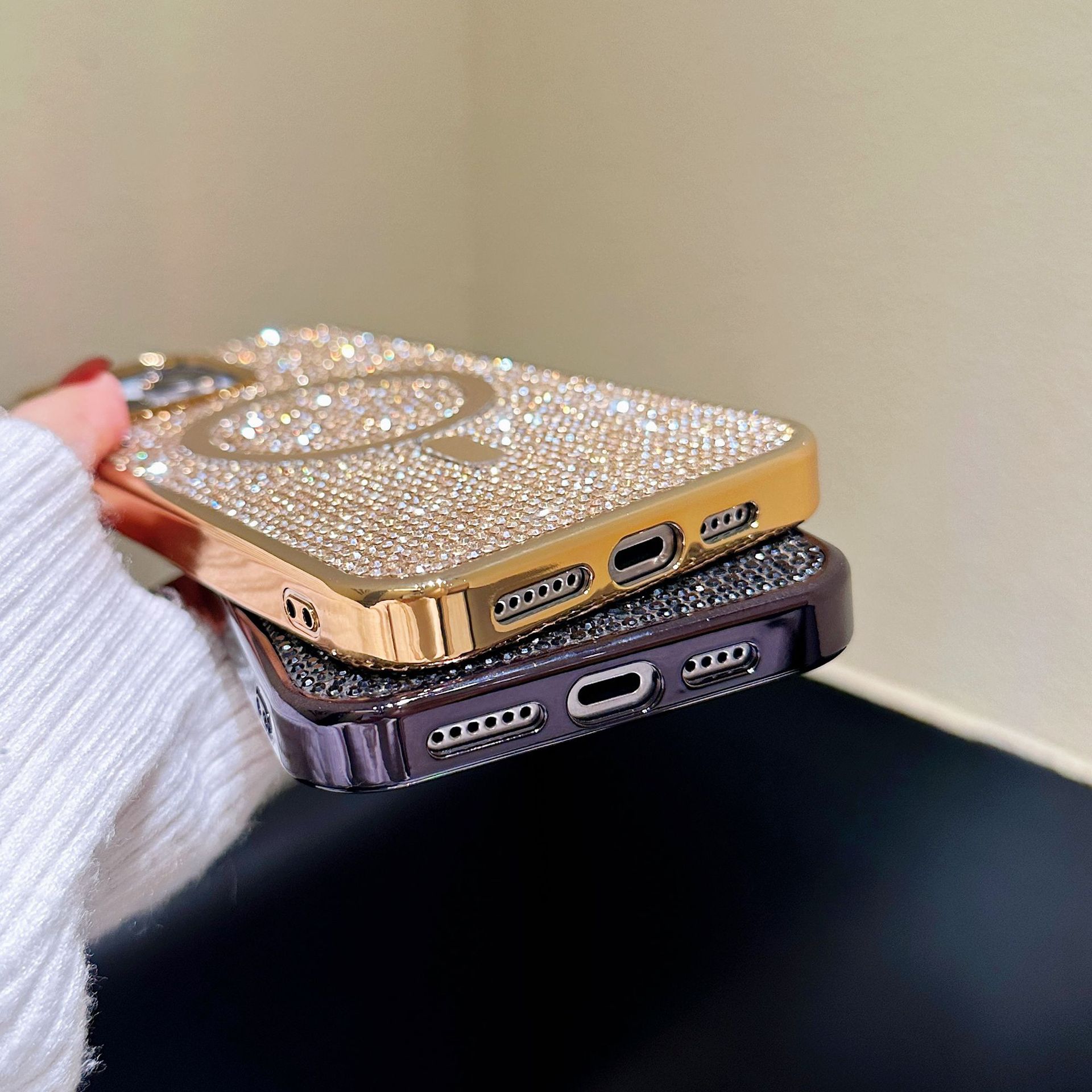 Phone Case Rhinestone Electroplating Protective Sleeve