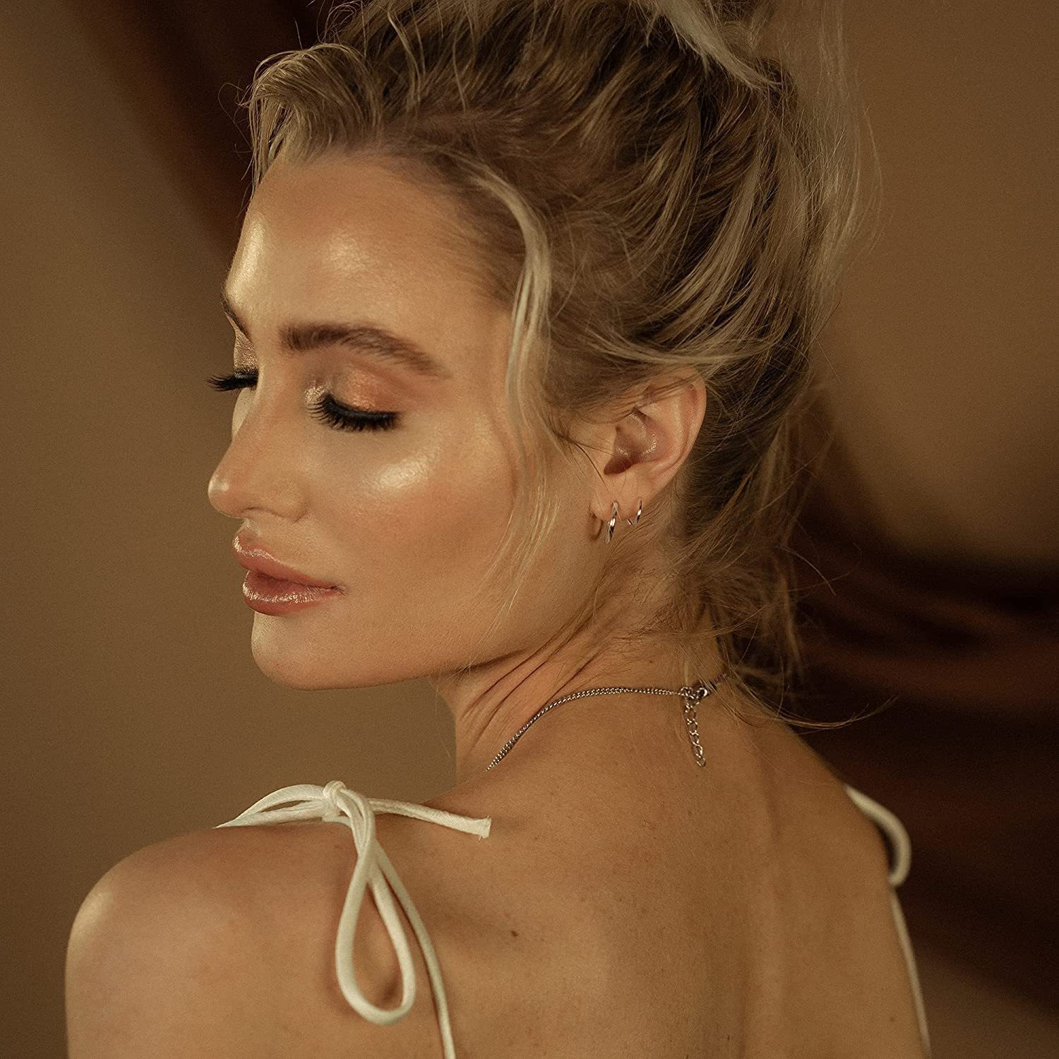 Spiral Double Circle Twisted Earrings Copper