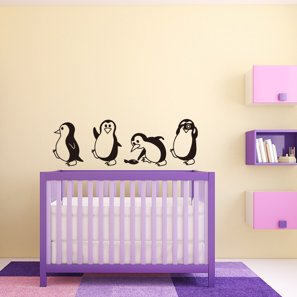 Title 3, Cute Little Penguin Creative Decorative Wall St...