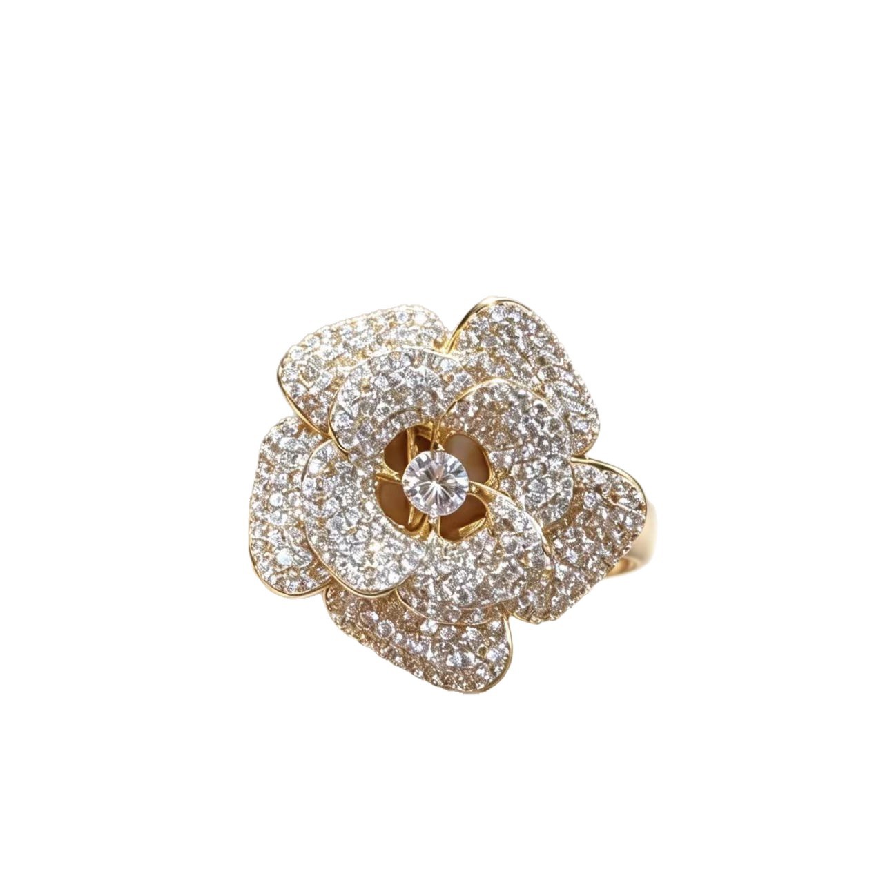 Rose Shaped Adjustable Ring