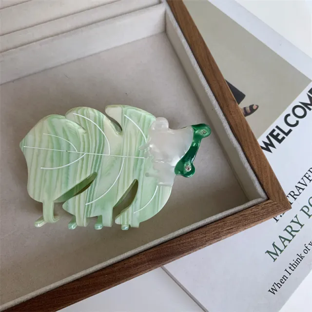 Frog Grip Color Matching Hair Claw Shark Clip Hair Accessories Short Light Blue Frog Grip - Shop at LoveMi