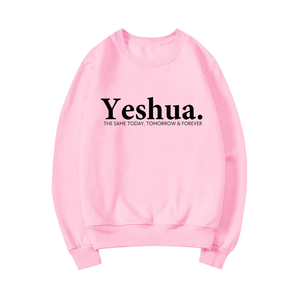 Vintage Yeshua Christian Sweatshirt Christian Apparel Faith - Pink