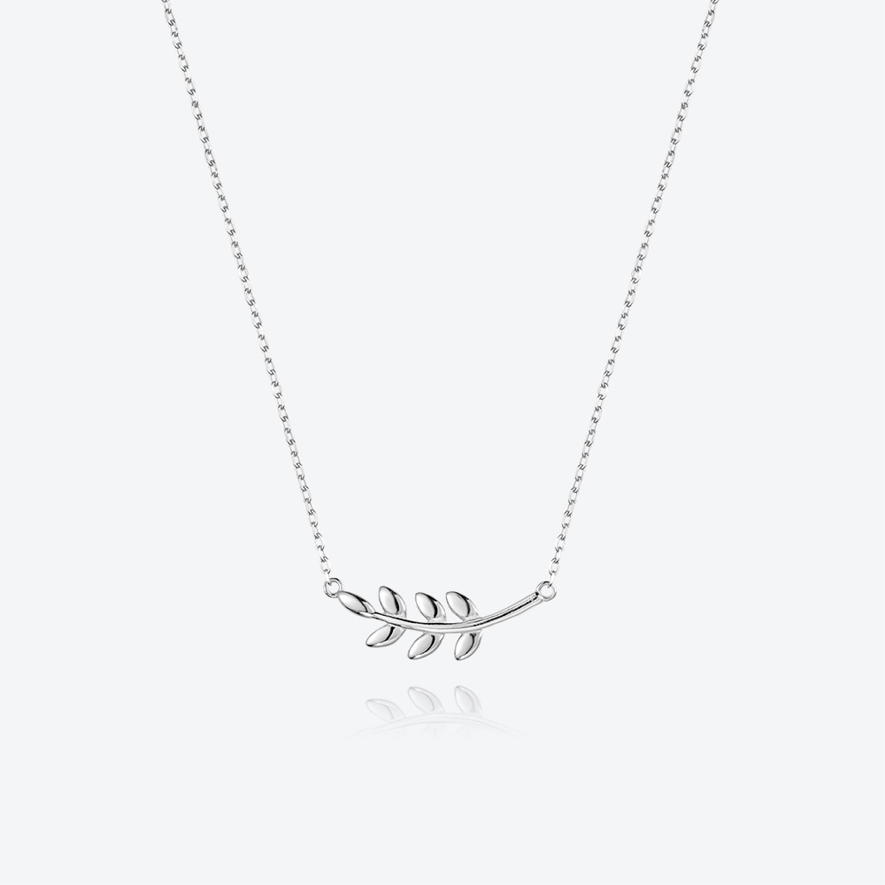 Women's Clavicle Leaf Sterling Silver Necklace