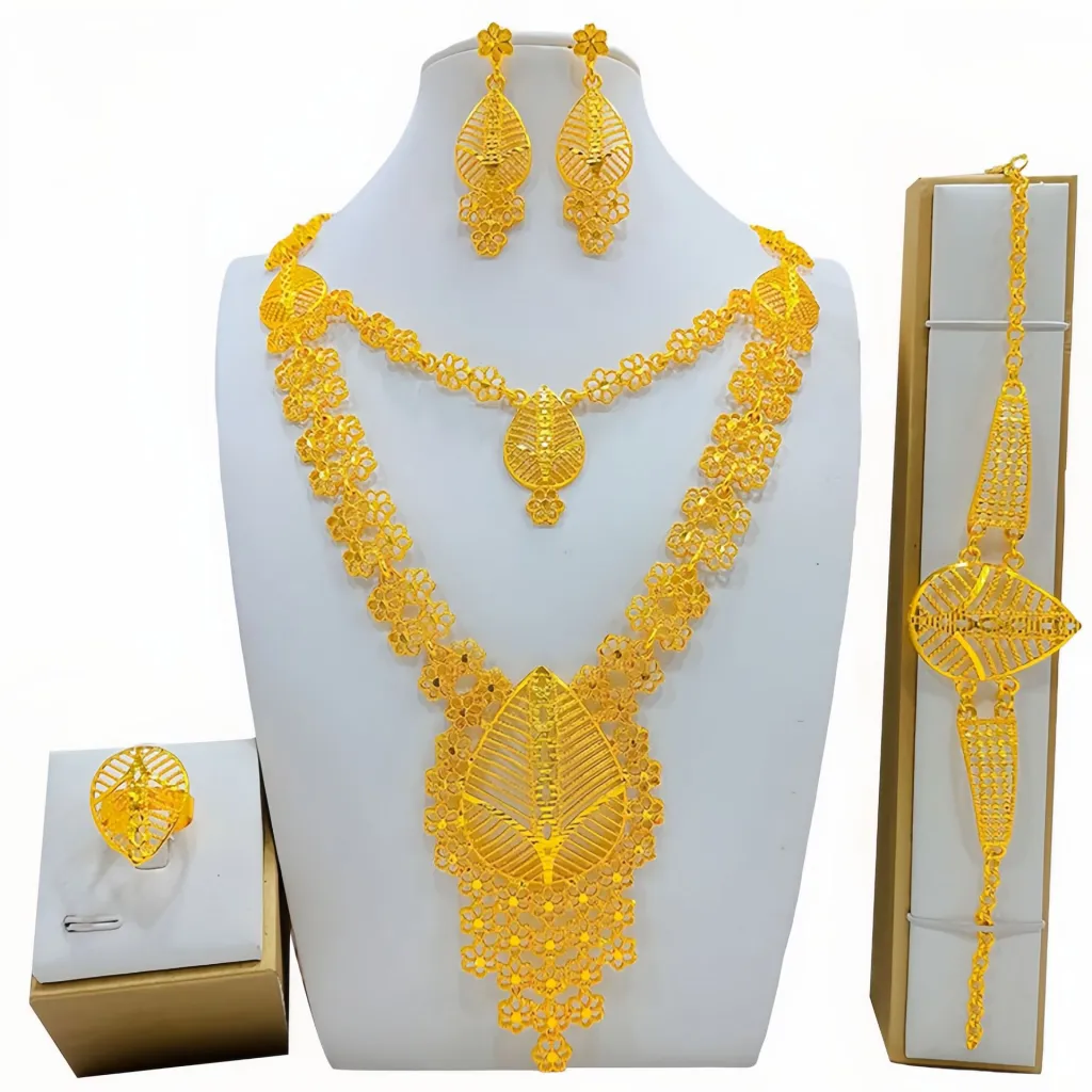 Fashion Women's Necklace Earring Ring Bracelet Suit - St143