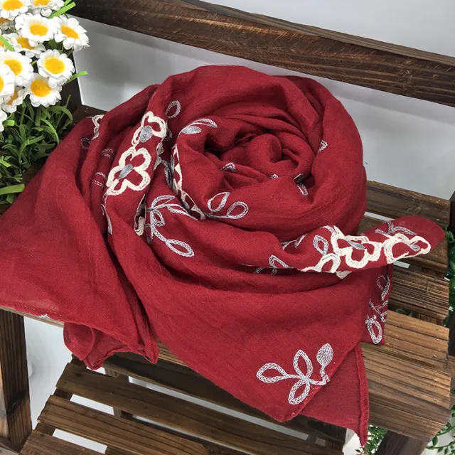 Spring And Summer Women's Artistic Ethnic Style Shawl Cotton Linen Versatile Long 2Color - Shop at LoveMi