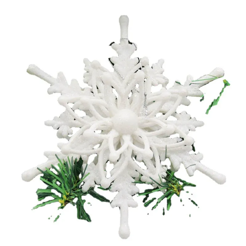 Christmas Snowflake Ornaments 3D Ice White Snowflakes Christmas DIY Crafts Hanging Pendants Xmas Tree Decorations New Year Christmas Tree Pendant – image 8