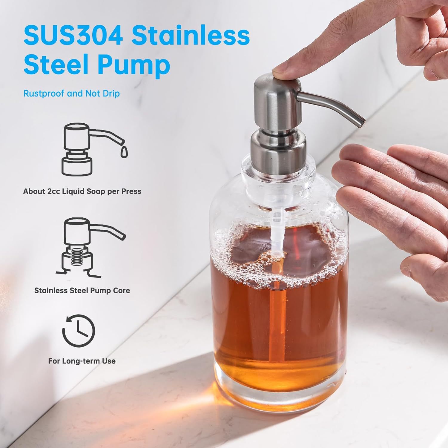 Transparent Glass Bottle Hand Sanitizer Bottle