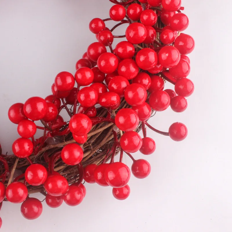 Title 15, Simulation berry red fruit wreath, a beautiful ...