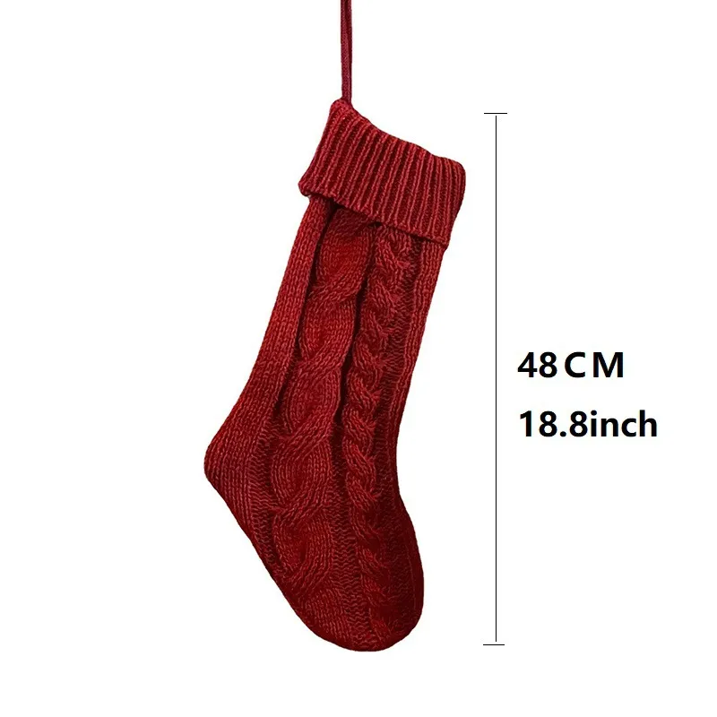 Christmas Decoration Supplies Christmas Socks Gift Bag - Red