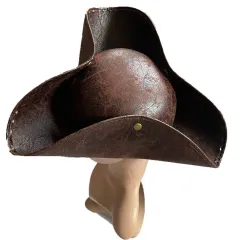 Party Makeup Ball Props Captain Hat Triangle Shawl - Brown - View 1