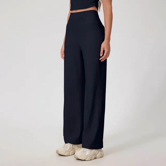 Straight Fitness Skinny Bell bottom Pants High Waist Black - Shop at LoveMi