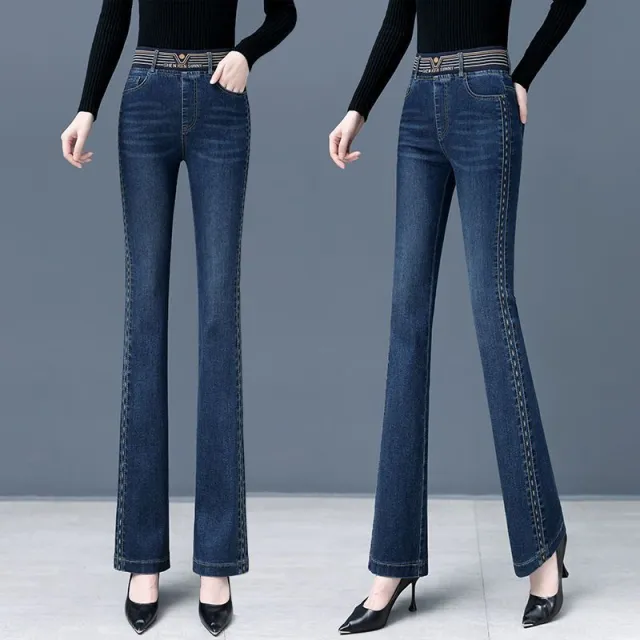 Women's High Waist Skinny Jeans 8116 Dark Blue - Shop at LoveMi