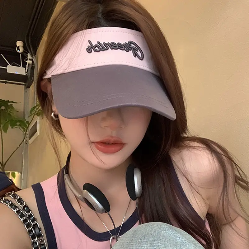 Women's Letter Color Matching UV-proof Sun Hat
