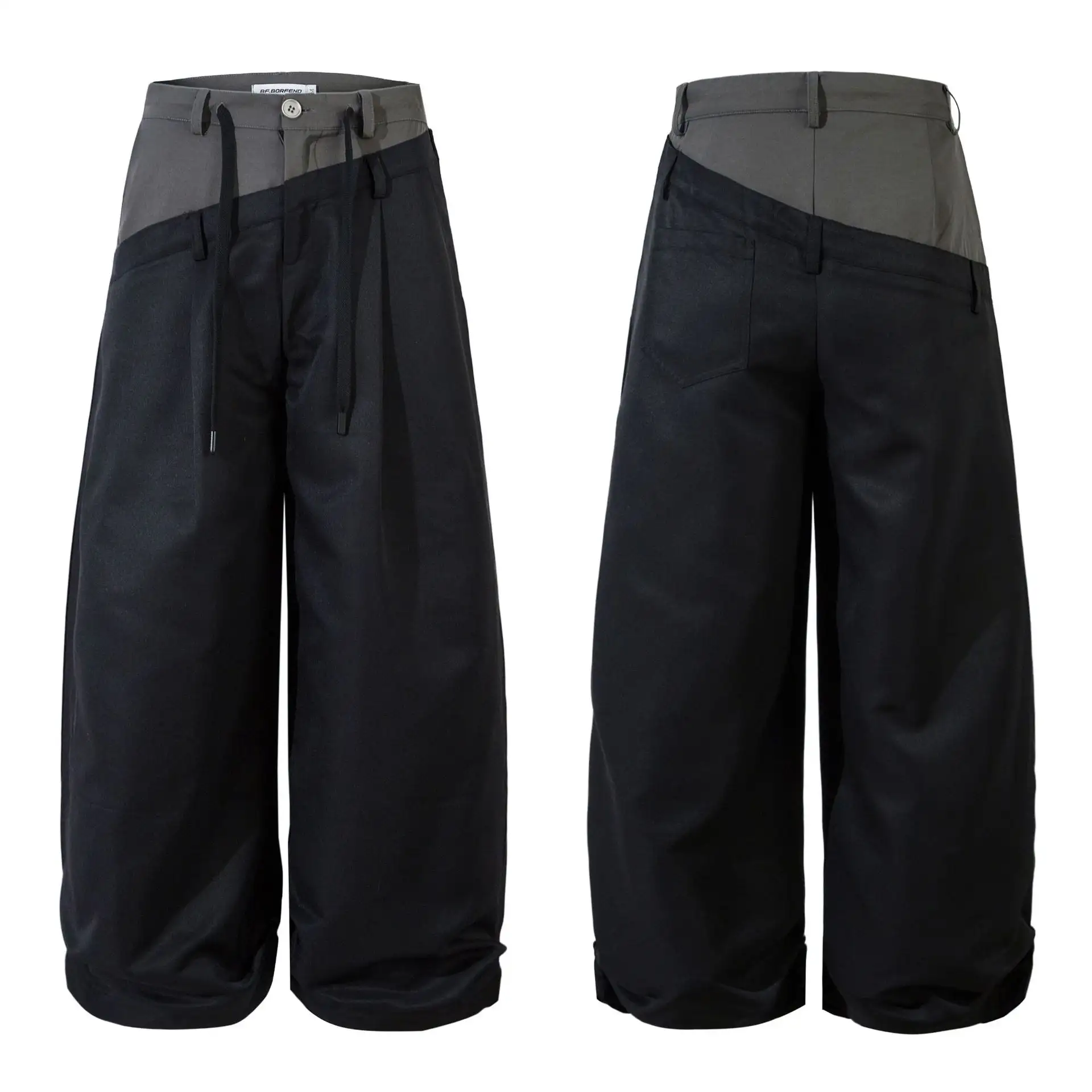 Stitching Wide Leg Loose Men's And Women's Hip Hop Casual Pants